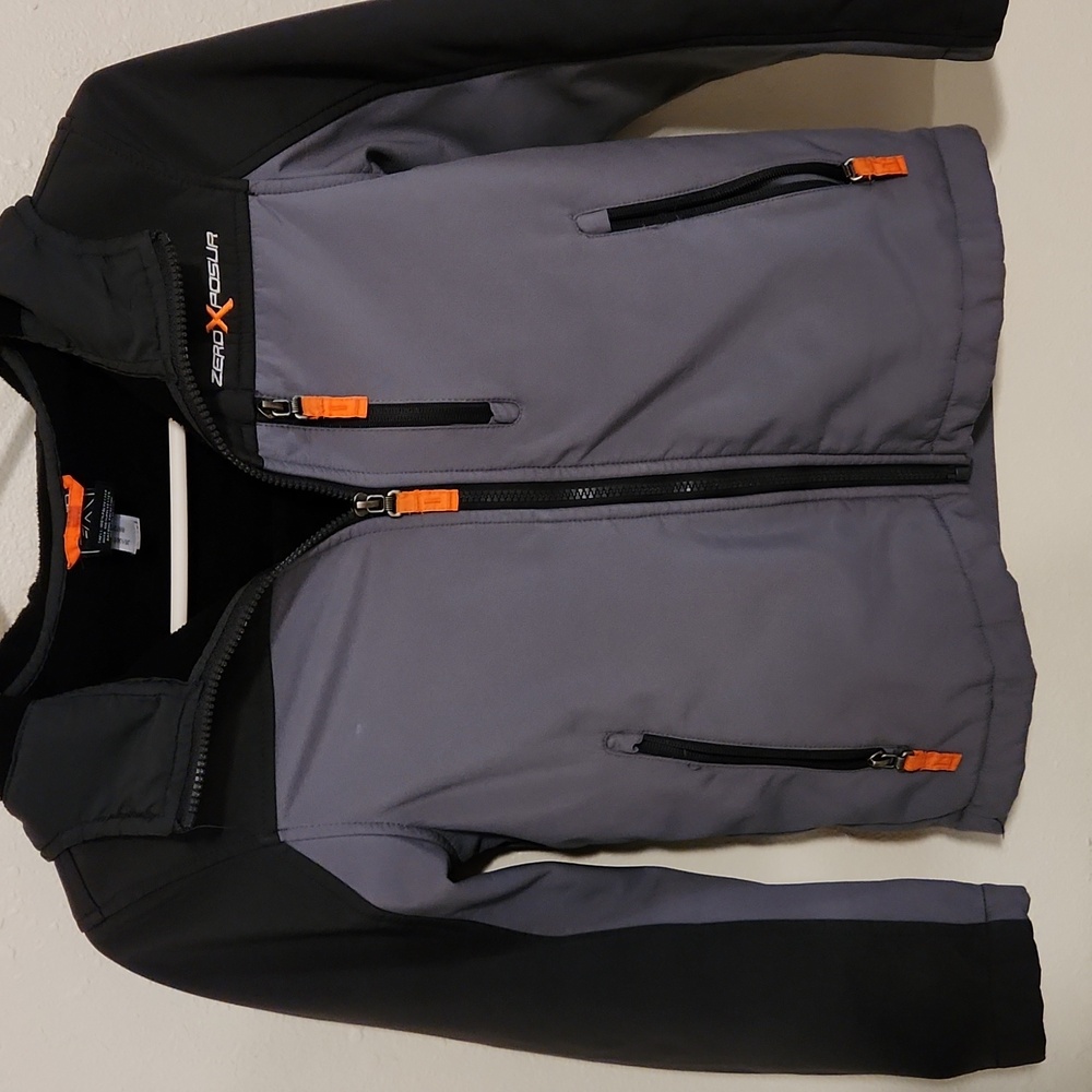 ZeroXposur Boys Gray and Black Performance Jacket.